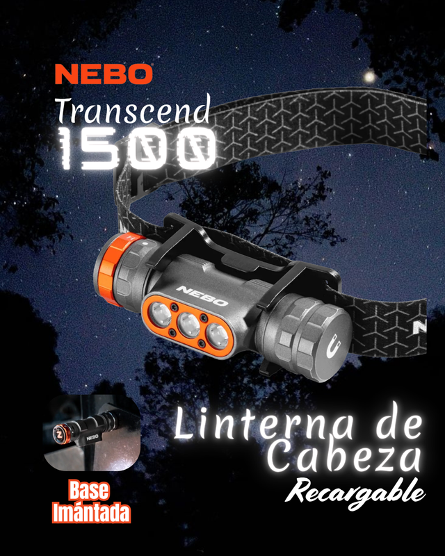 Linterna NEBO Transcend 1500 Frontal