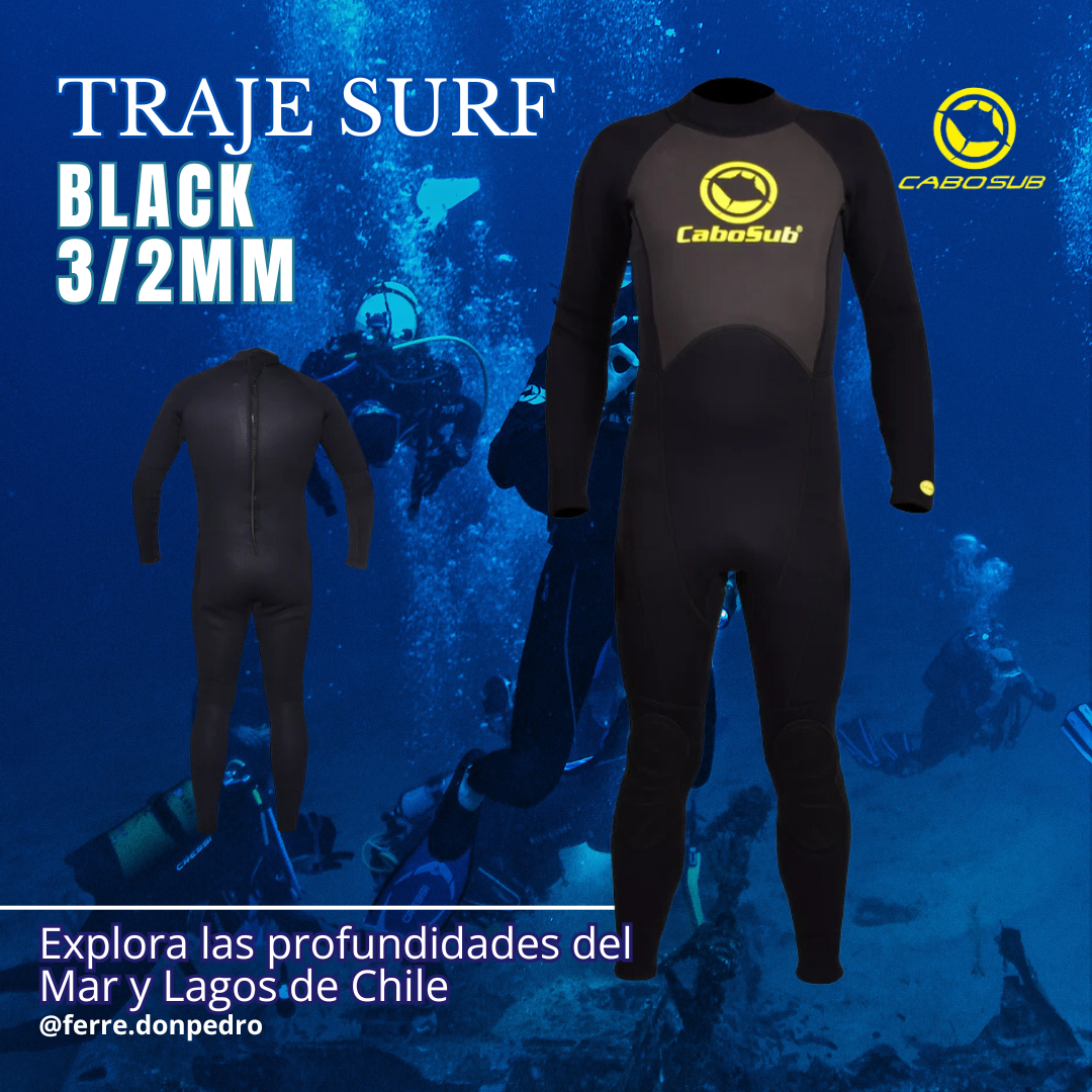 Traje de Surf BLACK 3/2mm