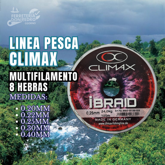 Línea CLIMAX Ibraid 0.30mm MULTIFILAMENTO