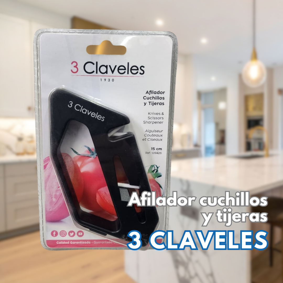 AFILADOR CUCHILOS Y TIJERAS - 3 Claveles
