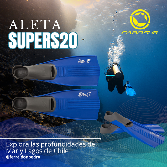 Aleta Buceo Supers F20 Azul