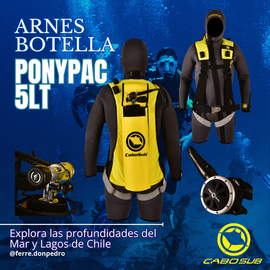 Arnés botella buceo Ponypac 5Lt
