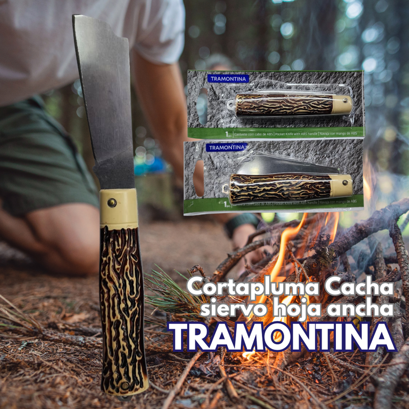 Cortapluma Tramontina Cacha de Siervo Hoja Ancha 3"