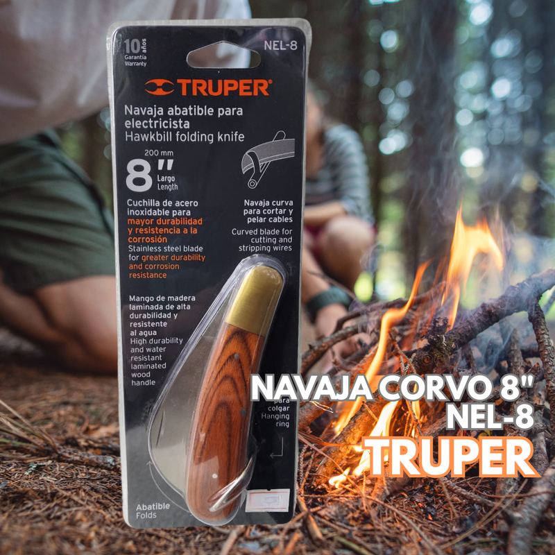 CORTAPLUMA NAVAJA CORVO TRUPER 8" NEL-8