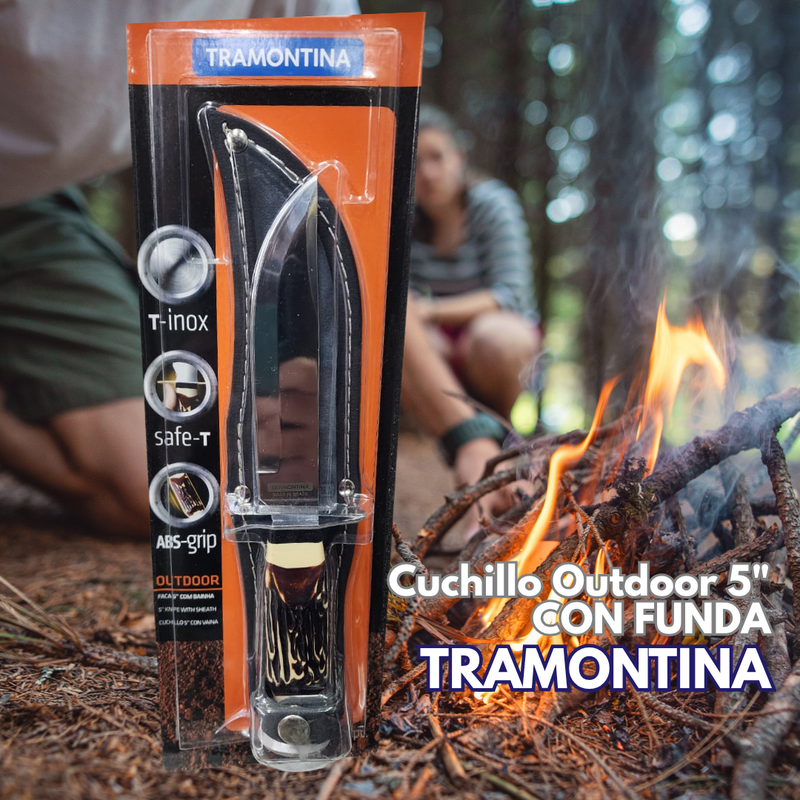 CUCHILLO TRAMONTINA OUTDOOR DEPORTIVO C/FUNDA