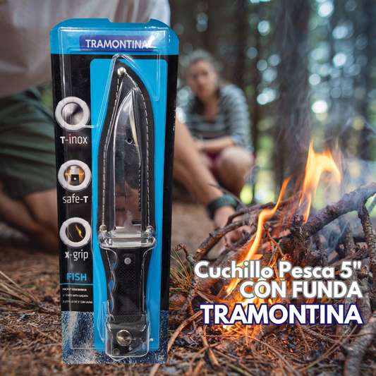 CUCHILLO TRAMONTINA FISH DEPORTIVO C/FUNDA