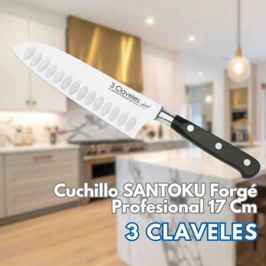 Cuchillo Santoku Forgé 17Cm - 3 CLAVELES
