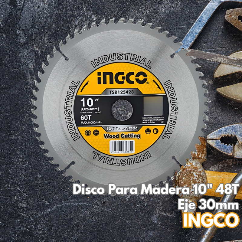 Disco Para Madera 10" 254mm Eje 30mm