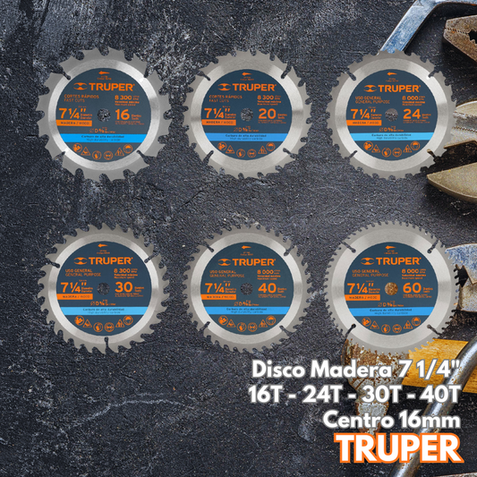 Disco Madera 7 1/4" 30T 16mm