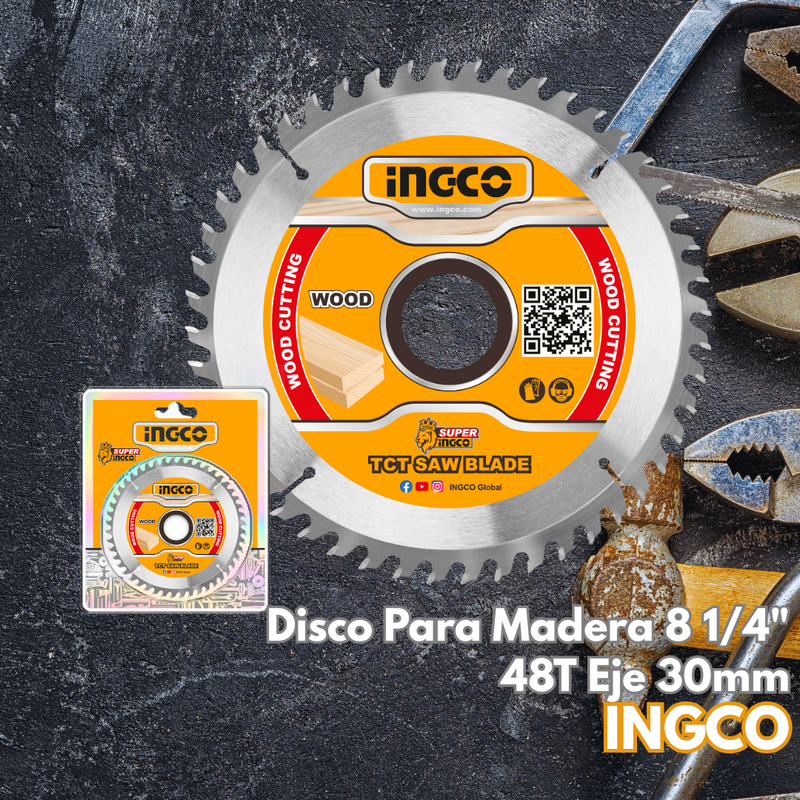 Disco Para Madera 8 1/4" 48T Eje 30mm