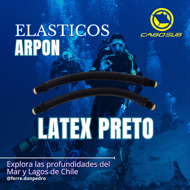 Elástico Látex Preto Cabo Sub