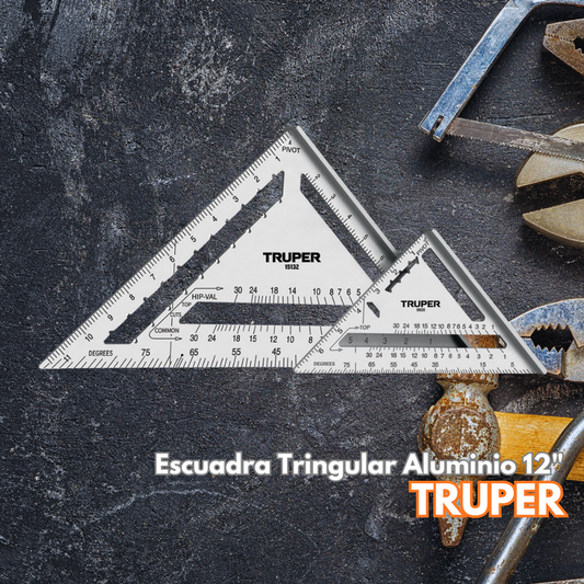 Escuadra Tringular Aluminio 12"