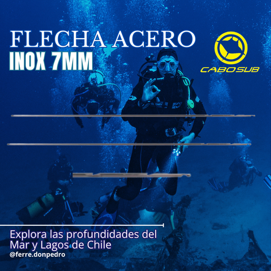 Flecha Acero Inoxidable 7mm sin Punta Cabo Sub
