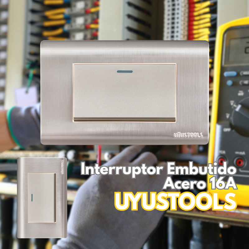 Interruptor Embutido Acero 16A
