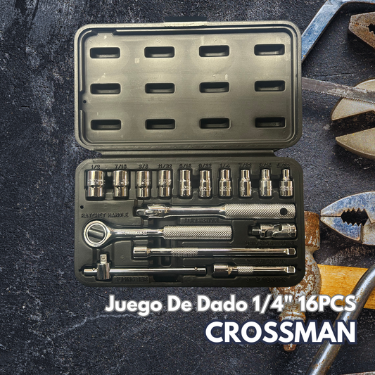 Juego De Dado 1/4" 16PCS