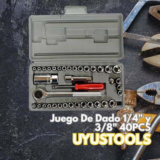 Juego De Dado 1/4" y 3/8" 40PCS