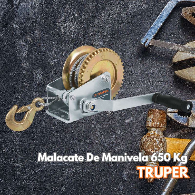 Malacate De Manivela 650 Kg