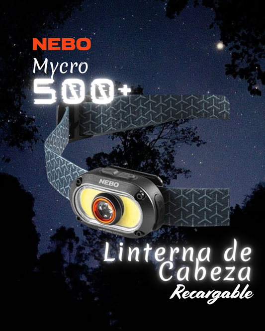 LINTERNA CABEZA NEBO MYCRO 500+