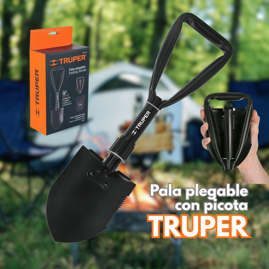 Pala Plegable 18" TRUPER Negro