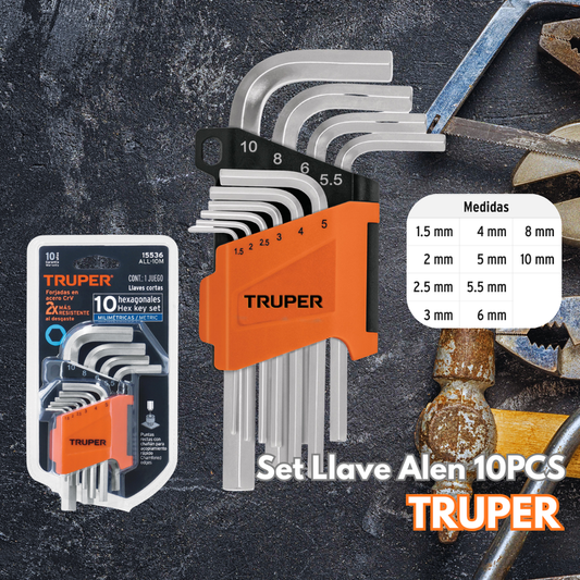 Set Llave Alen 10PCS