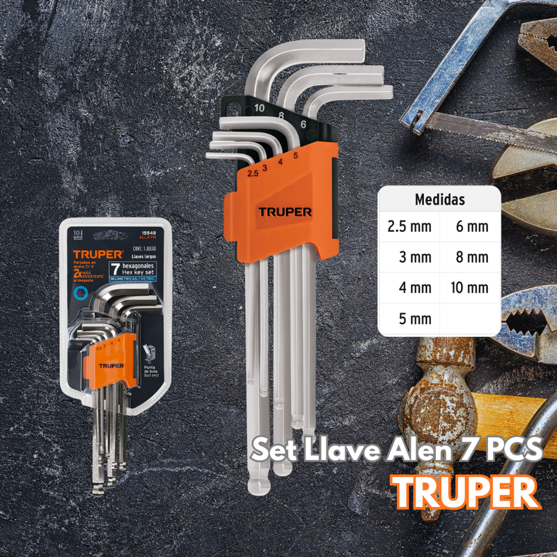 Set Llave Alen 7 PCS