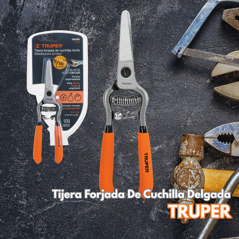 Tijera Forjada De Cuchilla Delgada