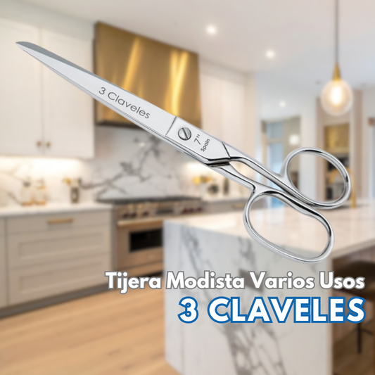 Tijera Modista 3 Claveles 8" 20CM